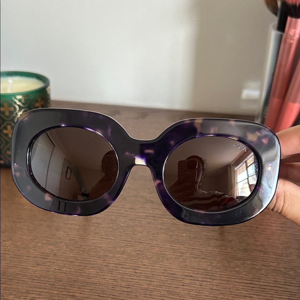 ANTHROPOLOGIE I-SEA Purple Tortoise Shell Sunglasses